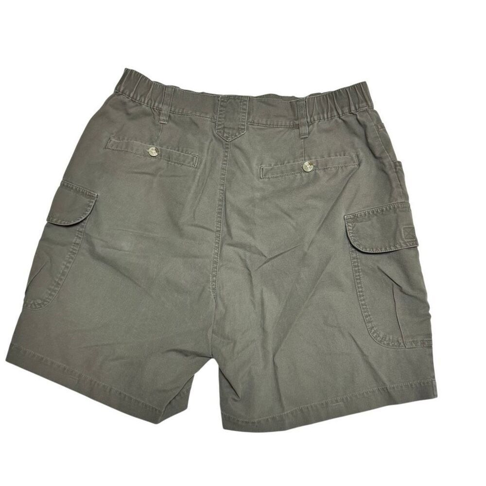 Columbia Men's Khaki Green Cargo Shorts - Size 34 stretch waist - Picture 7 of 14